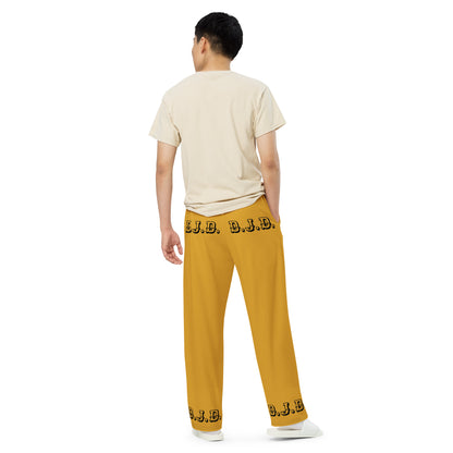 D.J. Domo Unisex Wide-Leg Pants Gold/Black