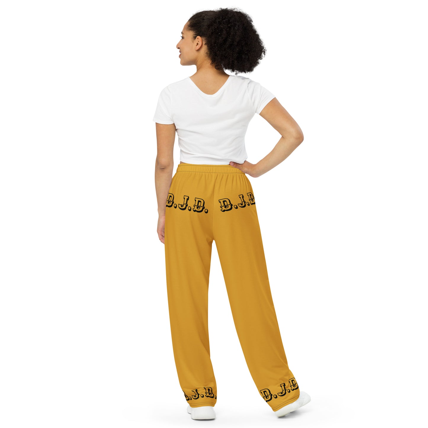 D.J. Domo Unisex Wide-Leg Pants Gold/Black