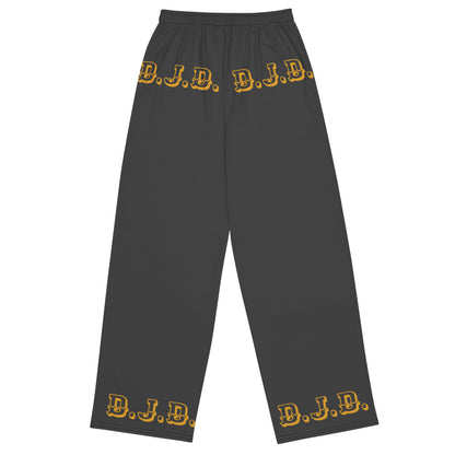 D.J. Domo Unisex Wide-Leg Pants Black/Gold