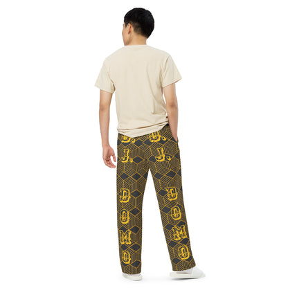 D.J. Domo Unisex Hockey Fan Wide-Leg Pants Brown/Gold