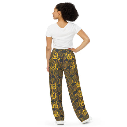 D.J. Domo Unisex Hockey Fan Wide-Leg Pants Brown/Gold