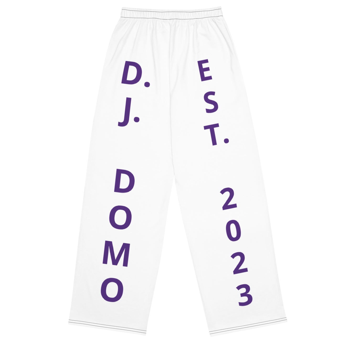 D.J. Domo "Est" Unisex 2 Tone Wide-Leg Pants Dark Purple/White