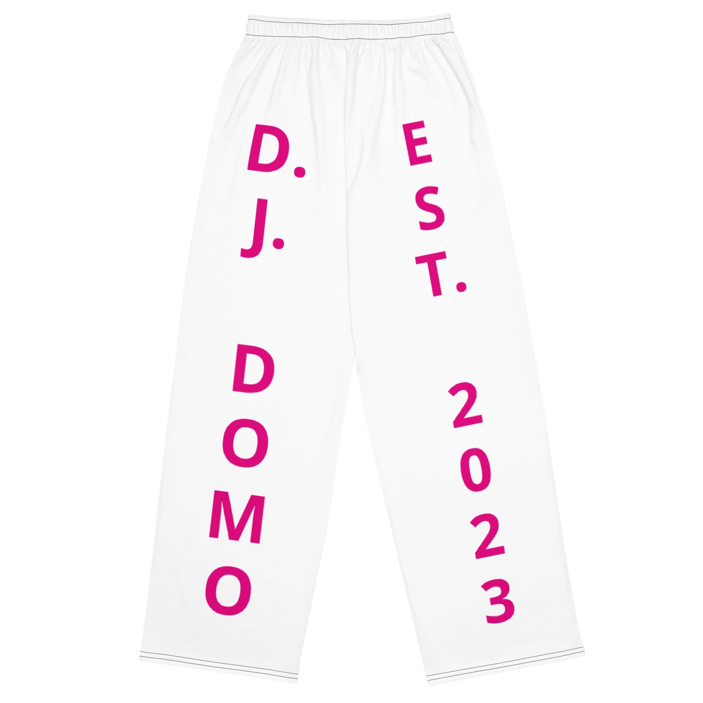 D.J. Domo "Est" Unisex 2 Tone Wide-Leg Pants Pink/White