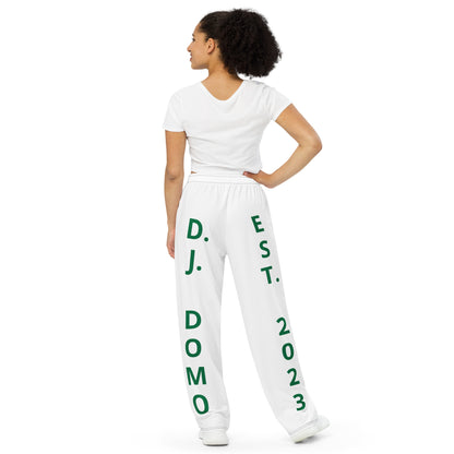 D.J. Domo "Est" Unisex 2 Tone Wide-Leg Pants Dark Green/White