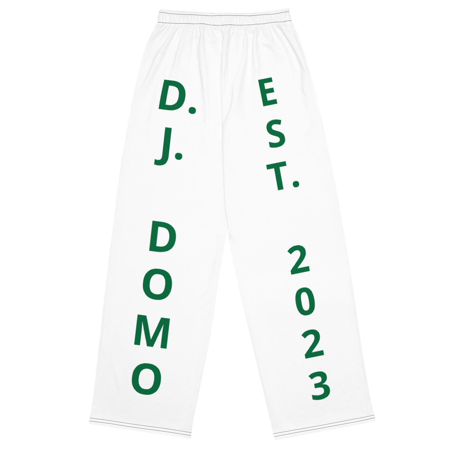 D.J. Domo "Est" Unisex 2 Tone Wide-Leg Pants Dark Green/White