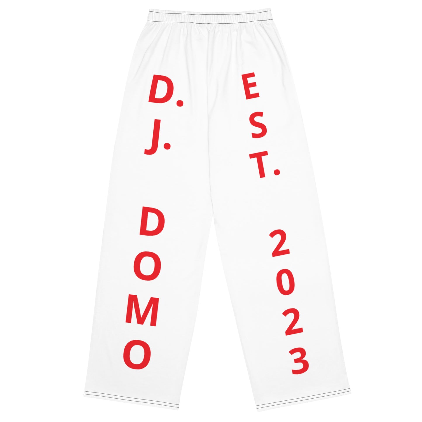 D.J. Domo "Est" Unisex 2 Tone Wide-Leg Pants Red/White