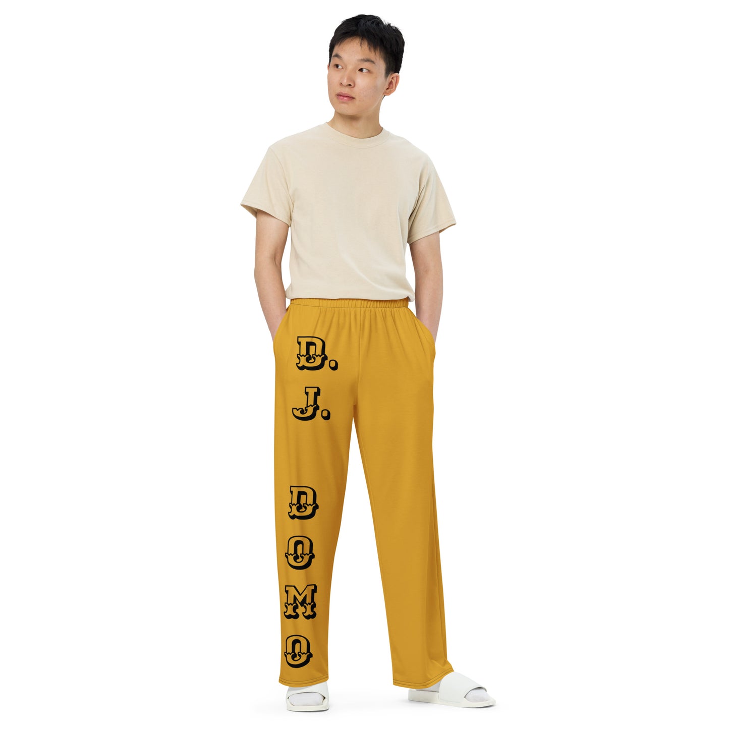 D.J. Domo Unisex Wide-Leg Pants Gold/Black