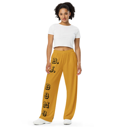 D.J. Domo Unisex Wide-Leg Pants Gold/Black