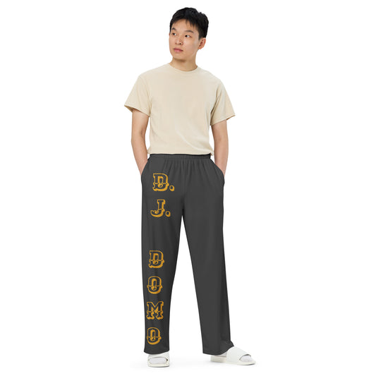 D.J. Domo Unisex Wide-Leg Pants Black/Gold