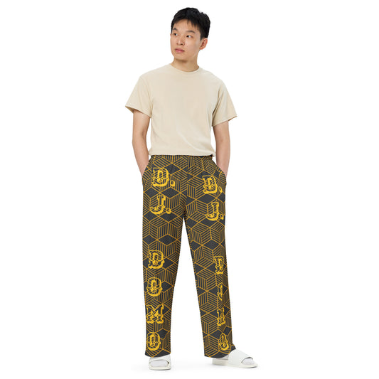 D.J. Domo Unisex Hockey Fan Wide-Leg Pants Brown/Gold