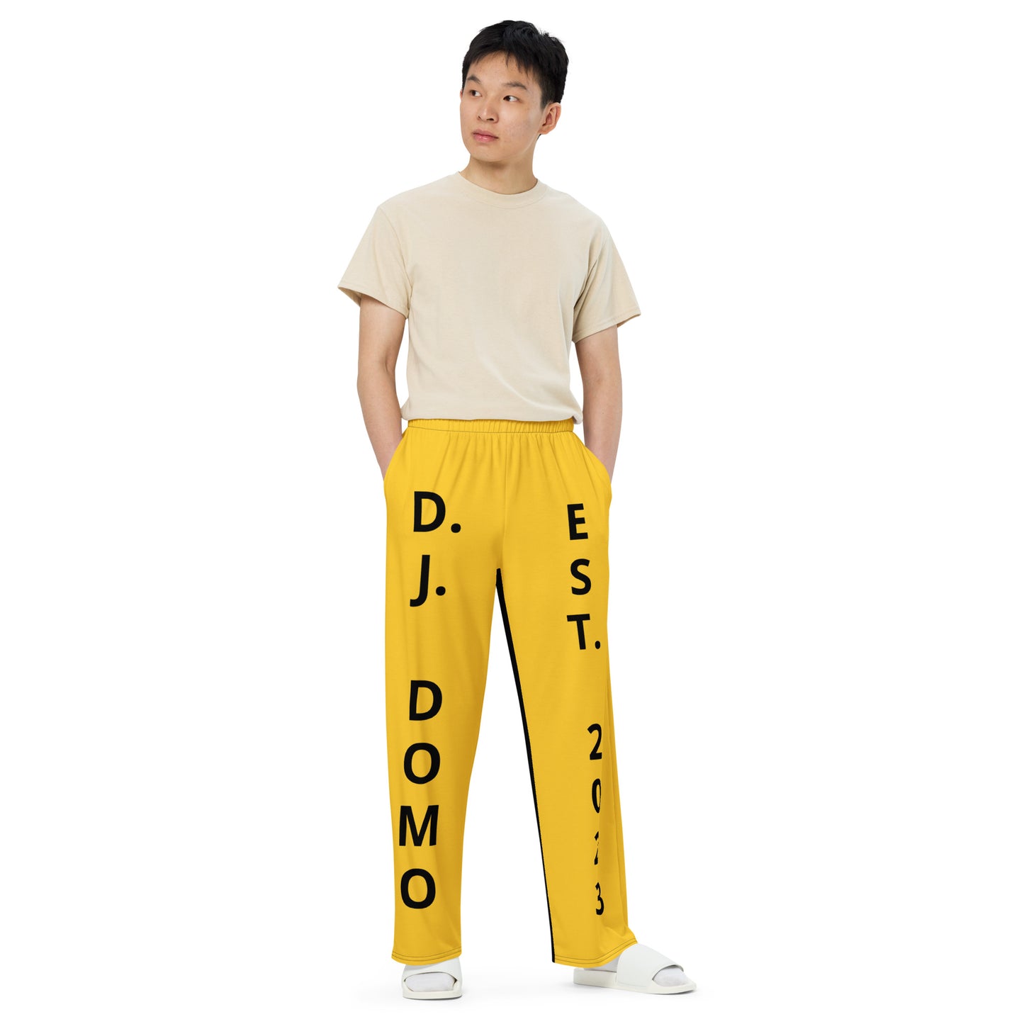 D.J. Domo "Est" Unisex 2 Tone Wide-Leg Pants Gold/Black