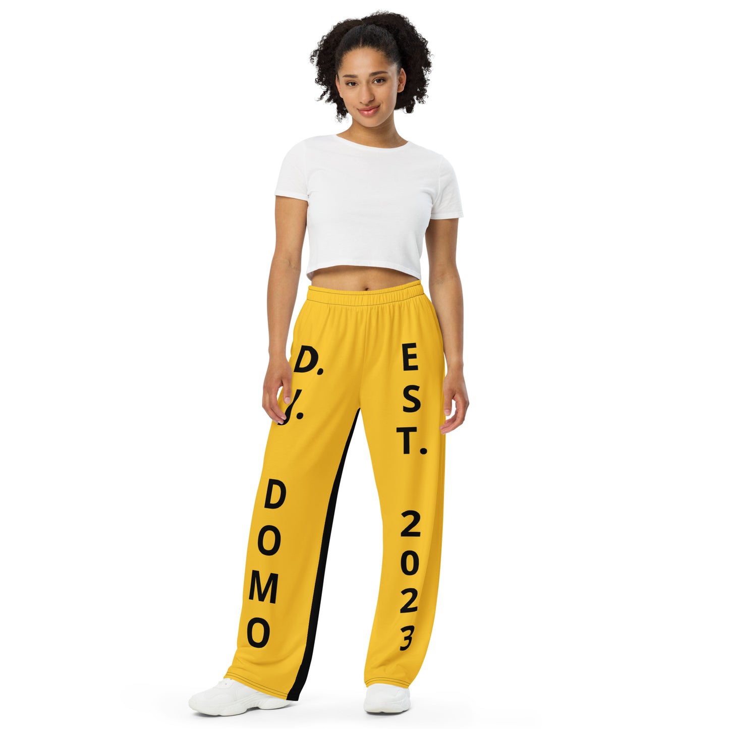 D.J. Domo "Est" Unisex 2 Tone Wide-Leg Pants Gold/Black