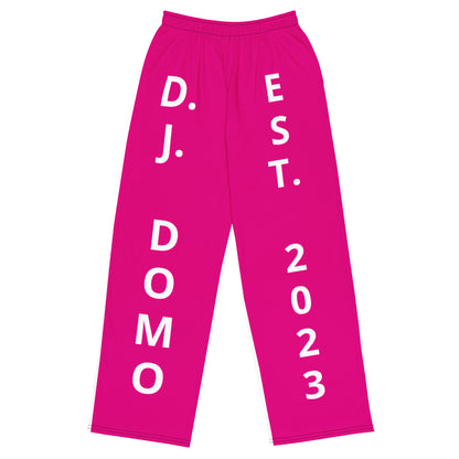 D.J. Domo "Est" Unisex 2 Tone Wide-Leg Pants Pink/White