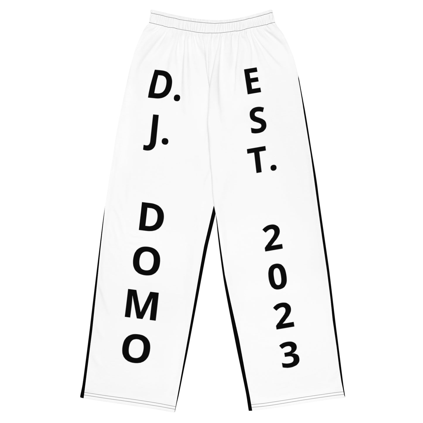 D.J. Domo "Est" Unisex 2 Tone Wide-Leg Pants White/Black