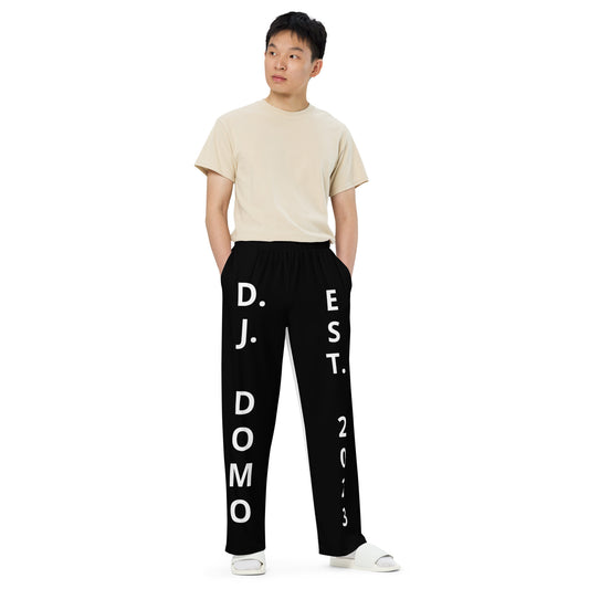 D.J. Domo "Est" Unisex 2 Tone Wide-Leg Pants Black/White