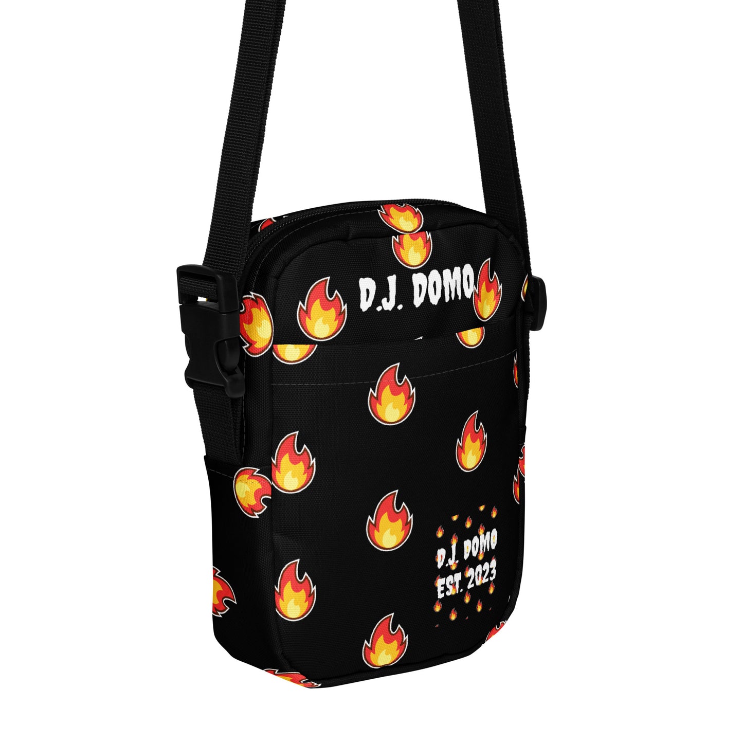 D.J. Domo "Flamerz" Crossbody Shoulder Bag Black