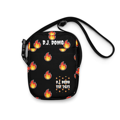 D.J. Domo "Flamerz" Crossbody Shoulder Bag Black