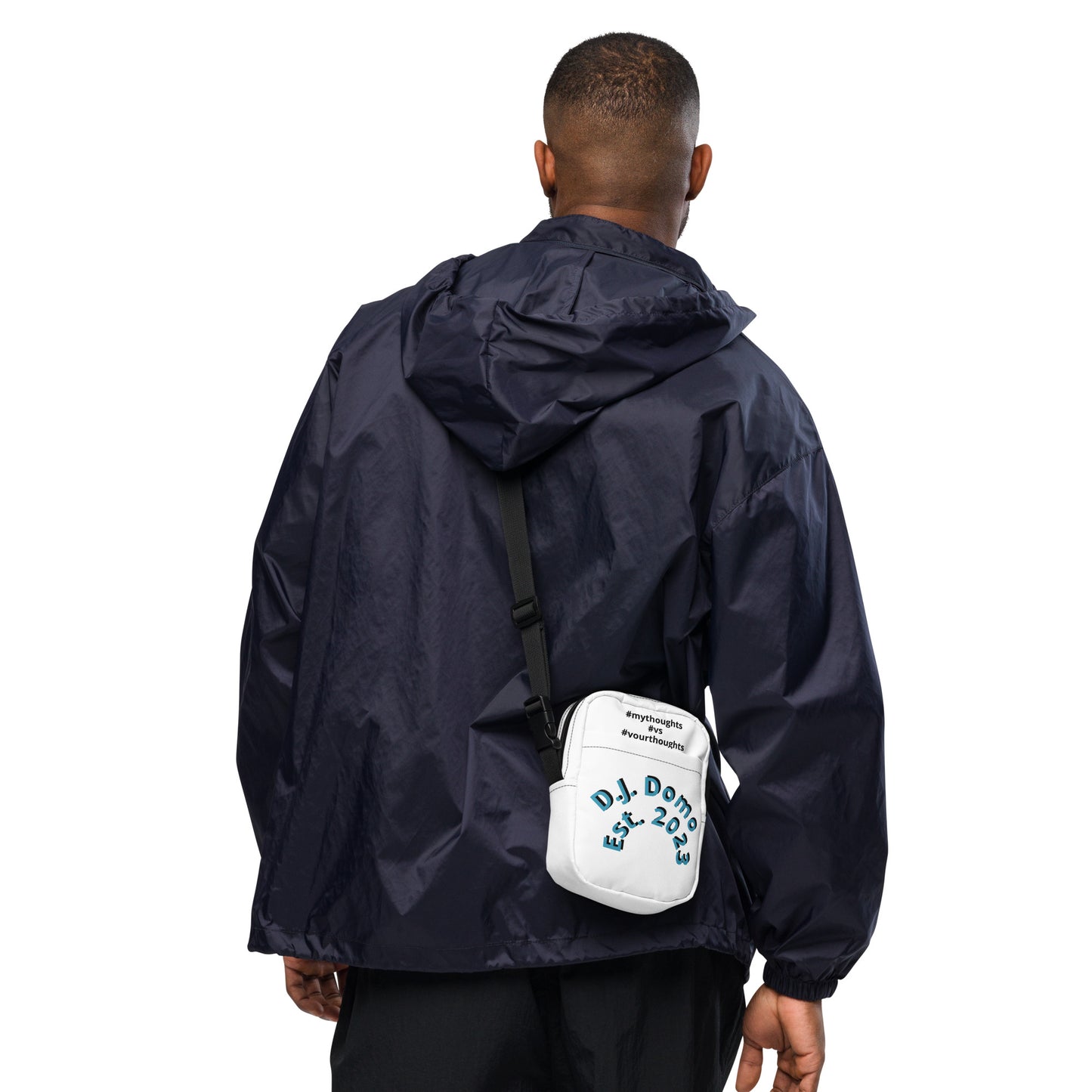 D.J. Domo "Y vs M" Utility Crossbody Shoulder Bag White/Blue/Black