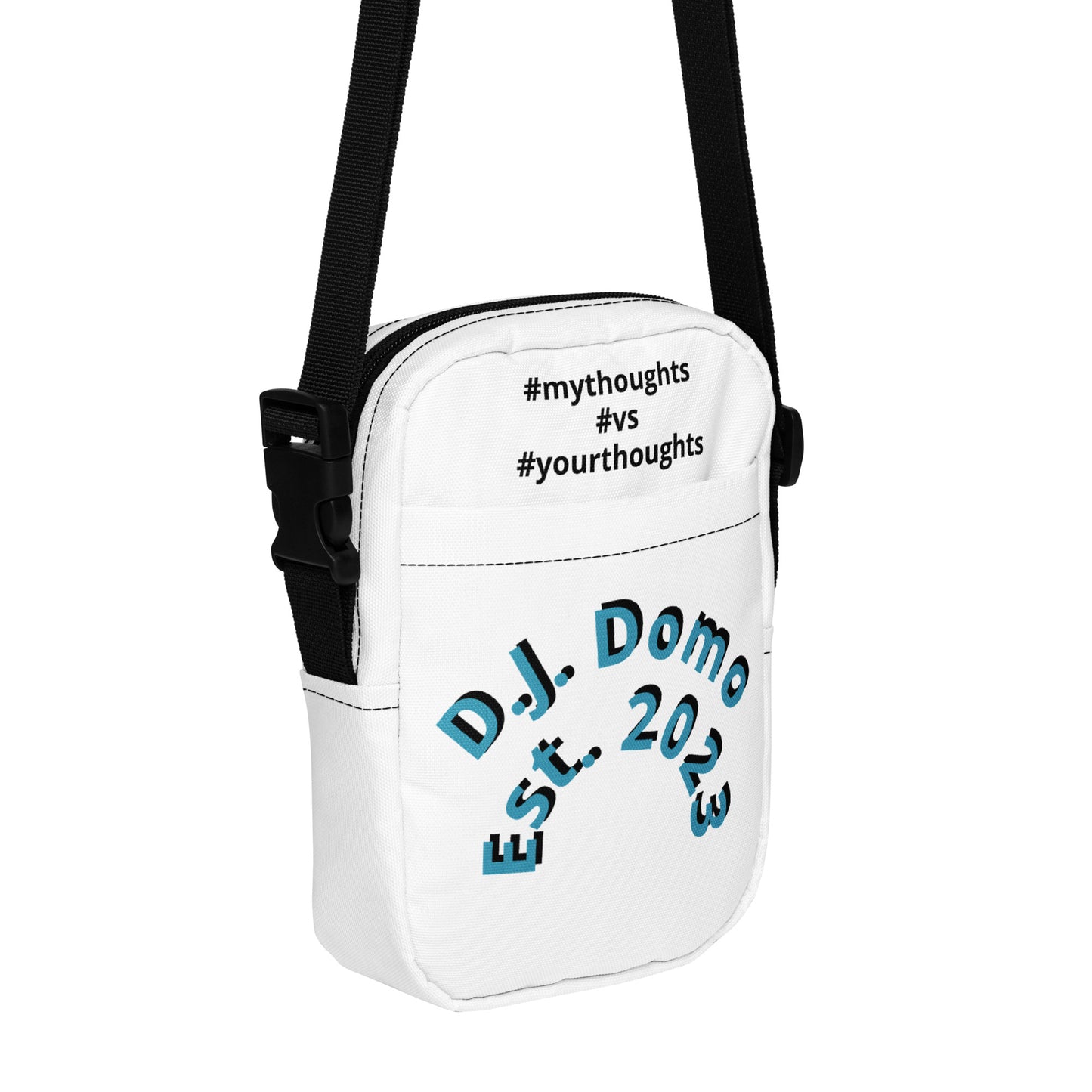 D.J. Domo "Y vs M" Utility Crossbody Shoulder Bag White/Blue/Black