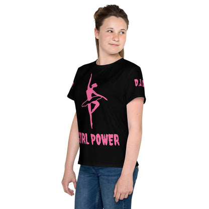 D.J. Domo "Girl power" Youth Crew Neck T-Shirts