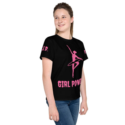 D.J. Domo "Girl power" Youth Crew Neck T-Shirts