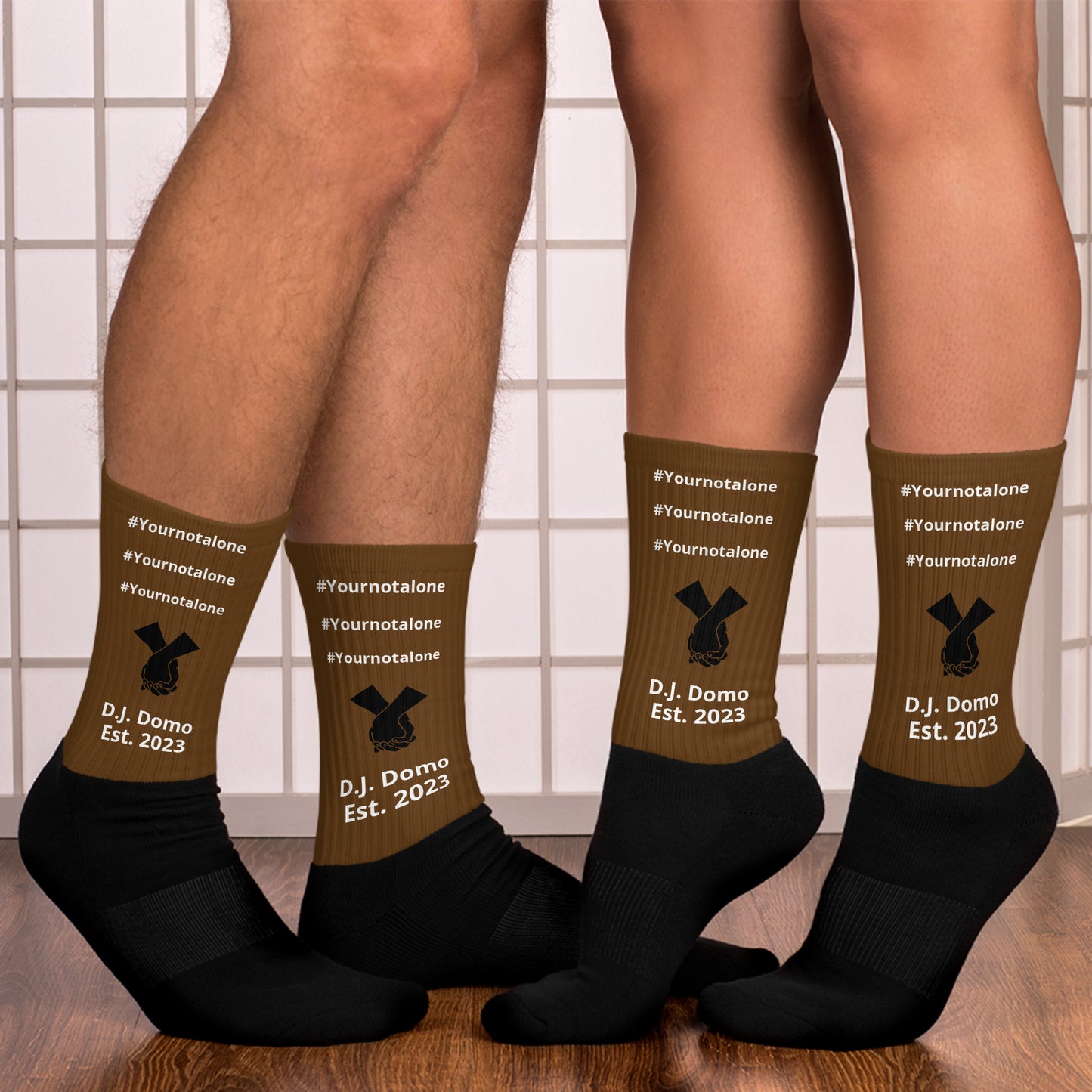 D.J. Domo "Your not alone" Socks Brown/White/Black