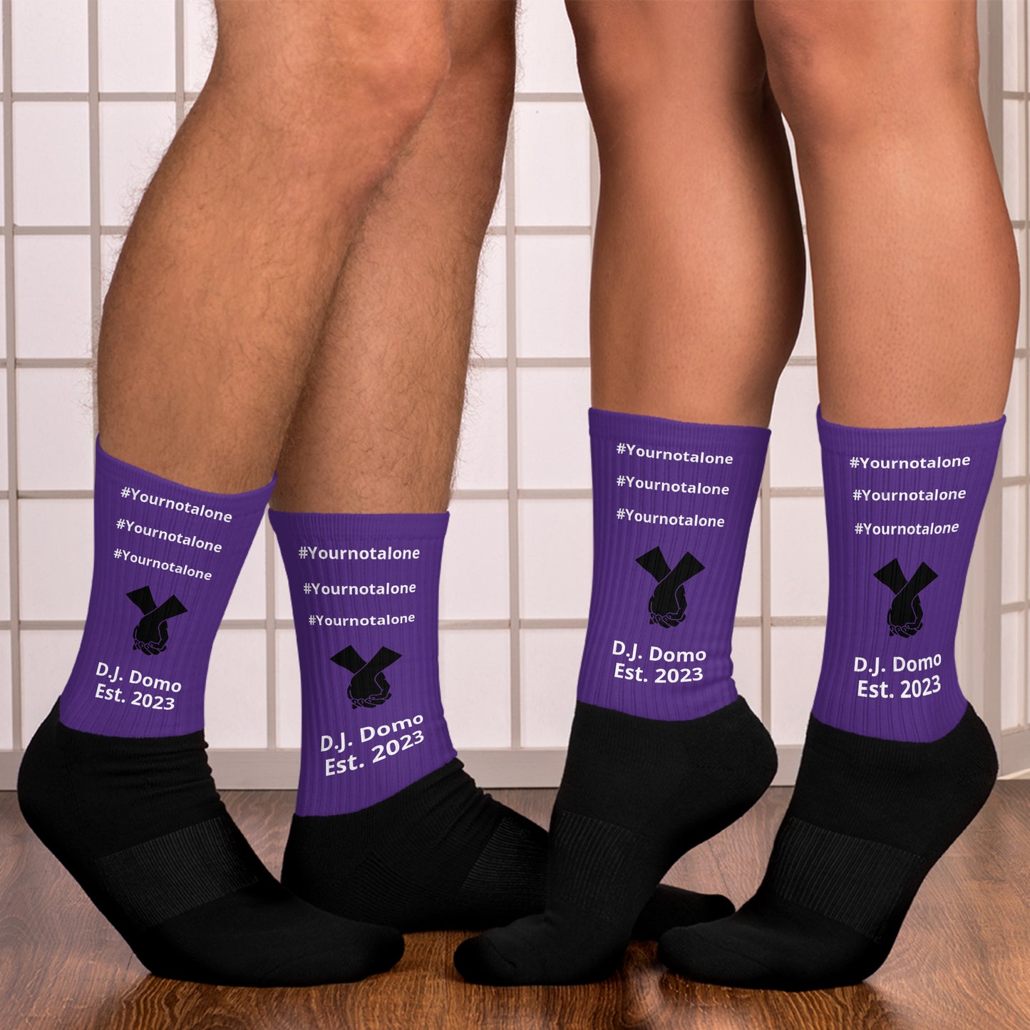 D.J. Domo "Your not alone" Socks Purple/White/Black