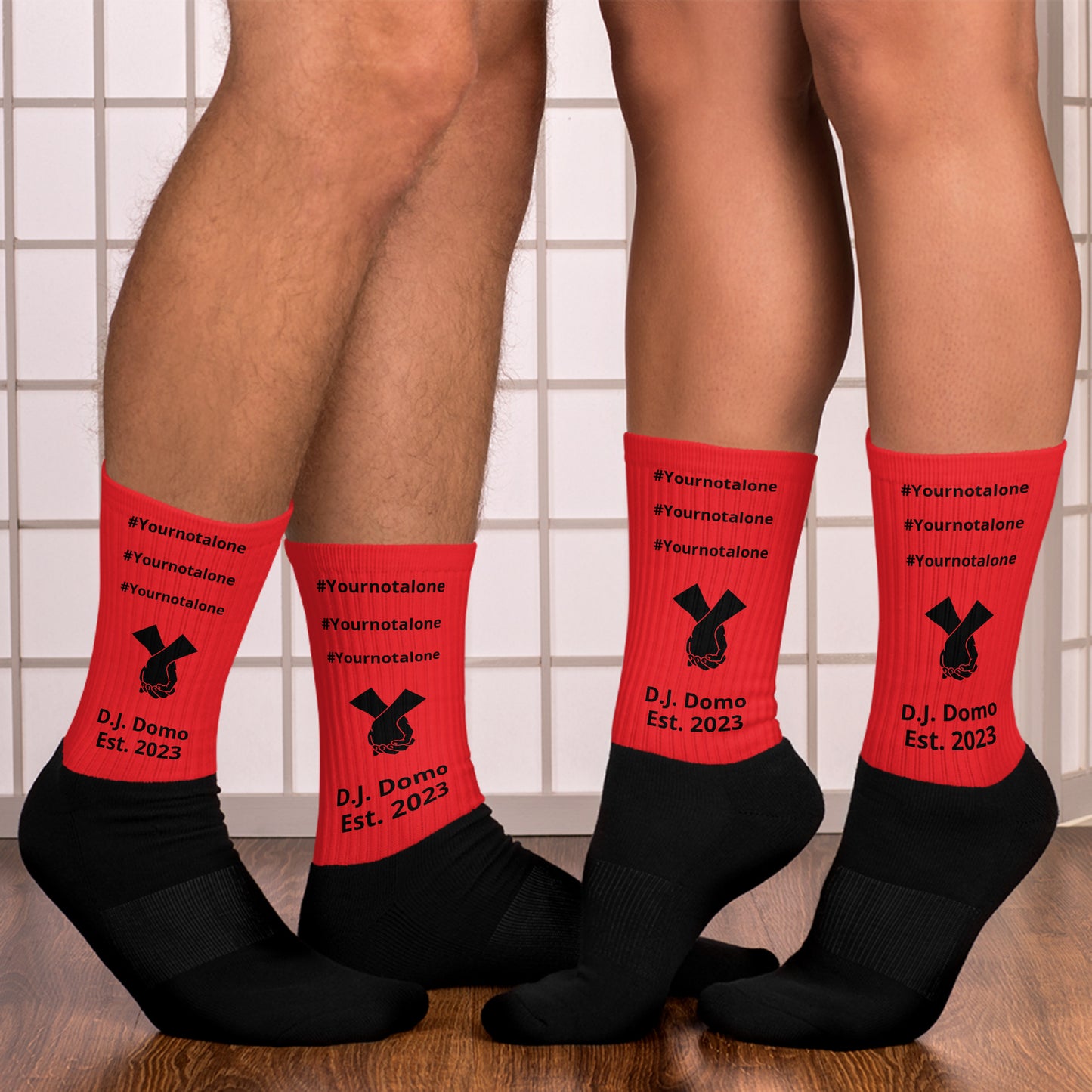 D.J. Domo "Your not alone" Socks Red/Black