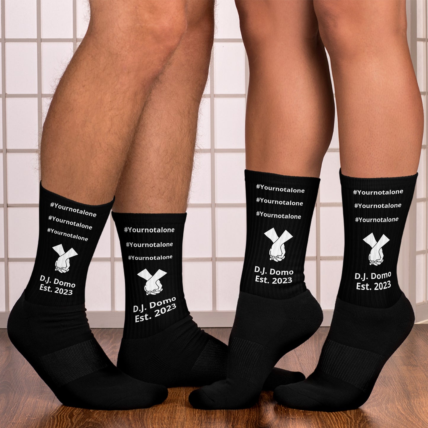 D.J. Domo "Your not alone" Socks Black/White