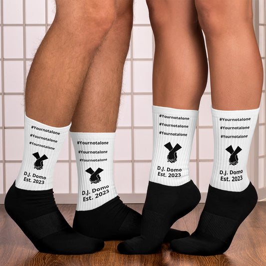 D.J. Domo "Your not alone" Socks White/Black