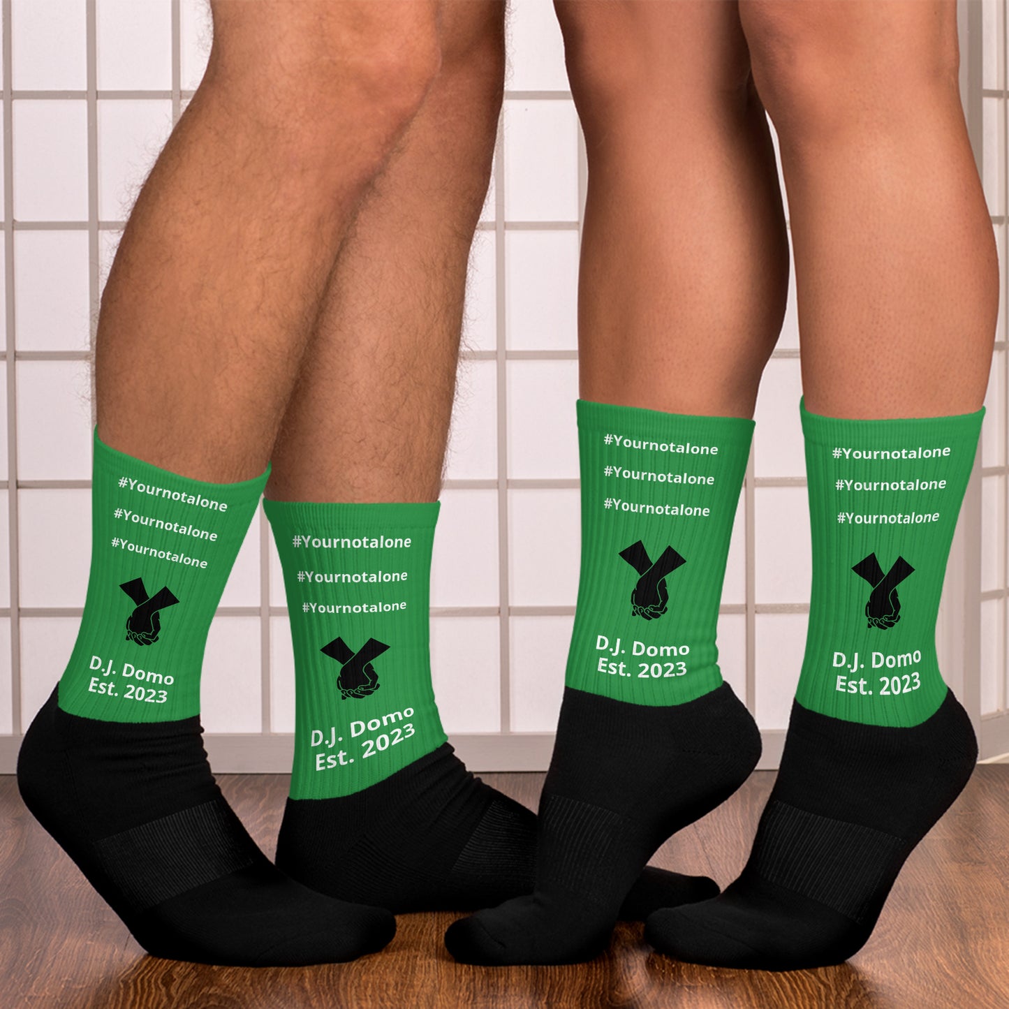 D.J. Domo "Your not alone" Socks Green/White/Black