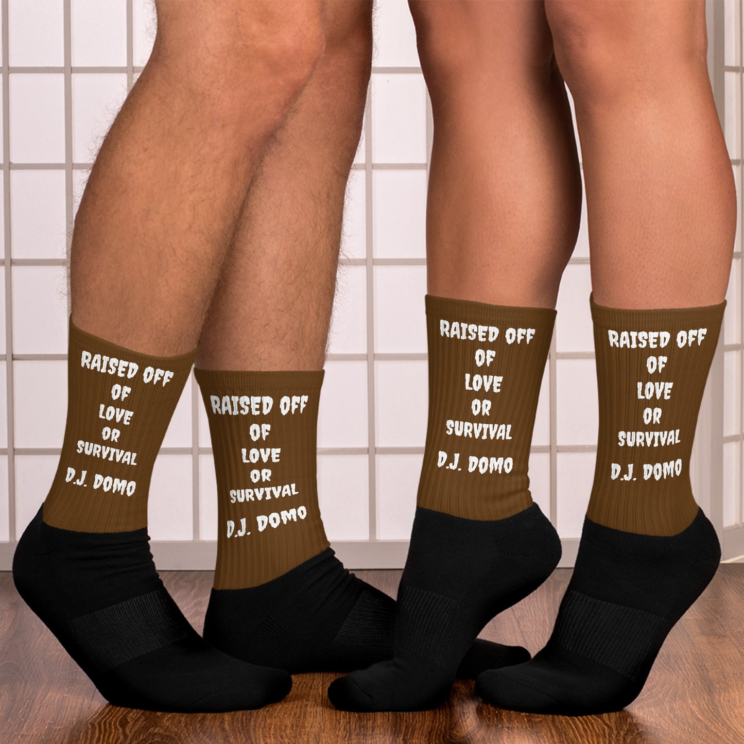 D.J. Domo "L or S" Socks Brown/White/Black