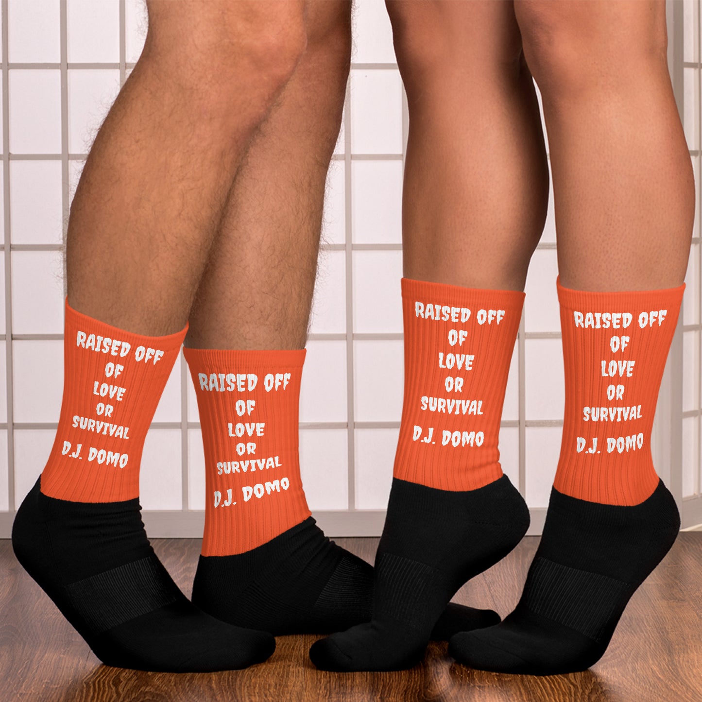 D.J. Domo "L or S" Socks Orange/White/Black