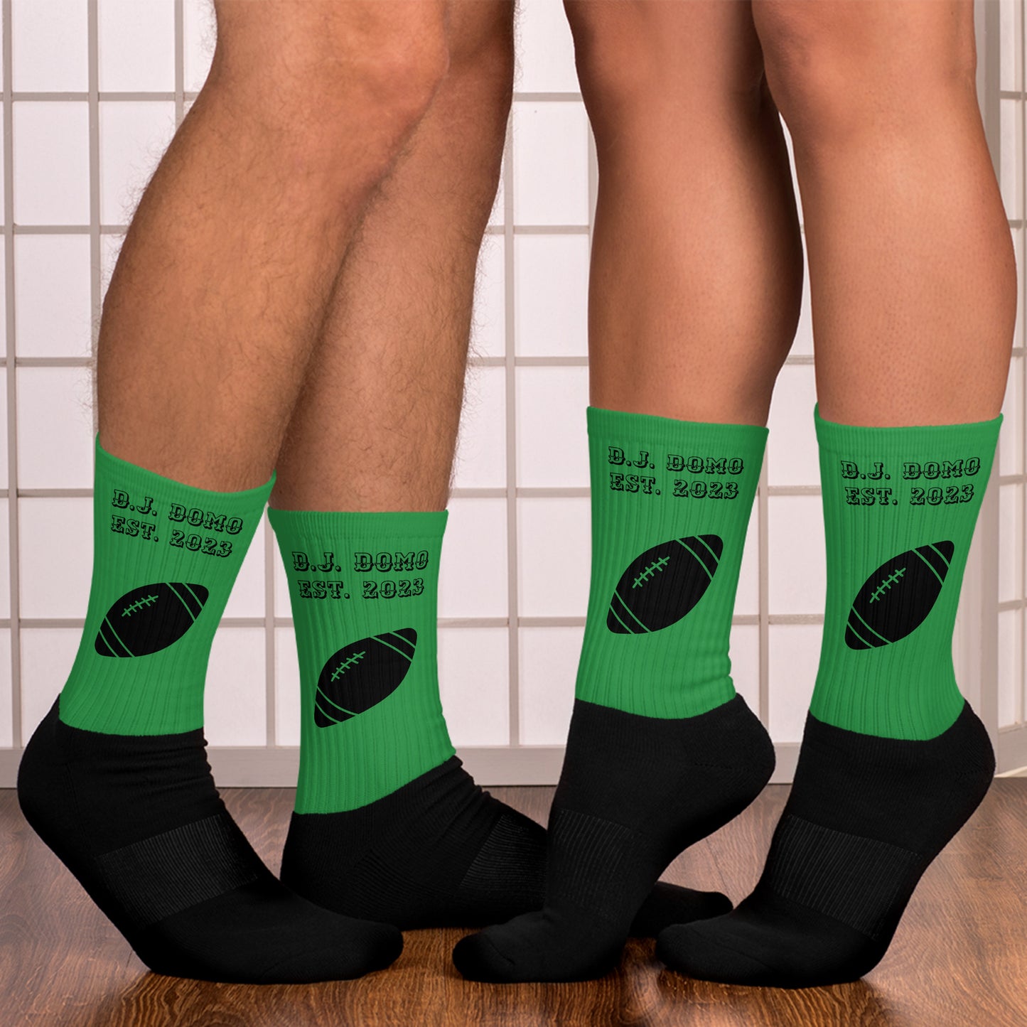 D.J. Domo Football Socks Green/Black