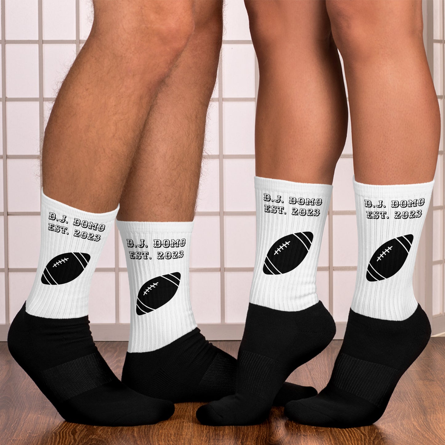 D.J. Domo Football Socks White/Black