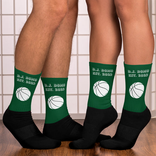 D.J. Domo Basketball Socks Green/White/Black