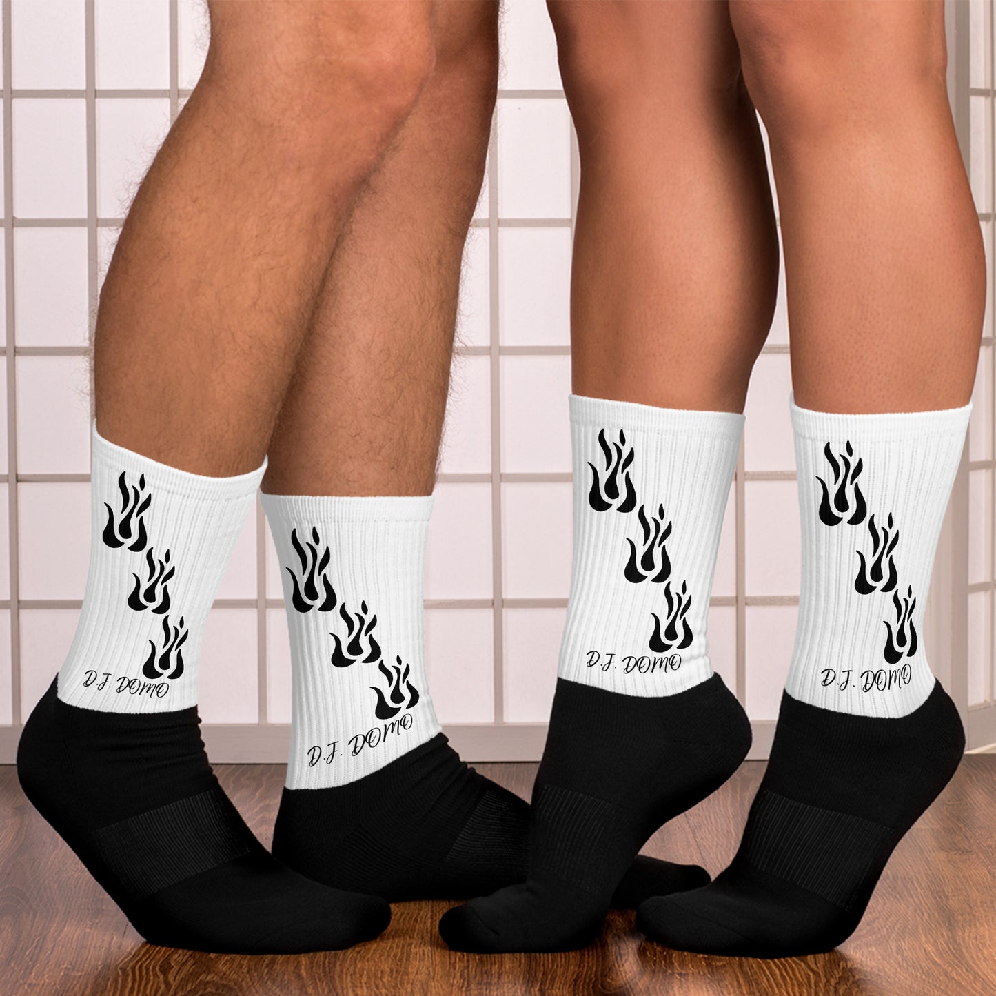 D.J. Domo Fire Socks White/Black