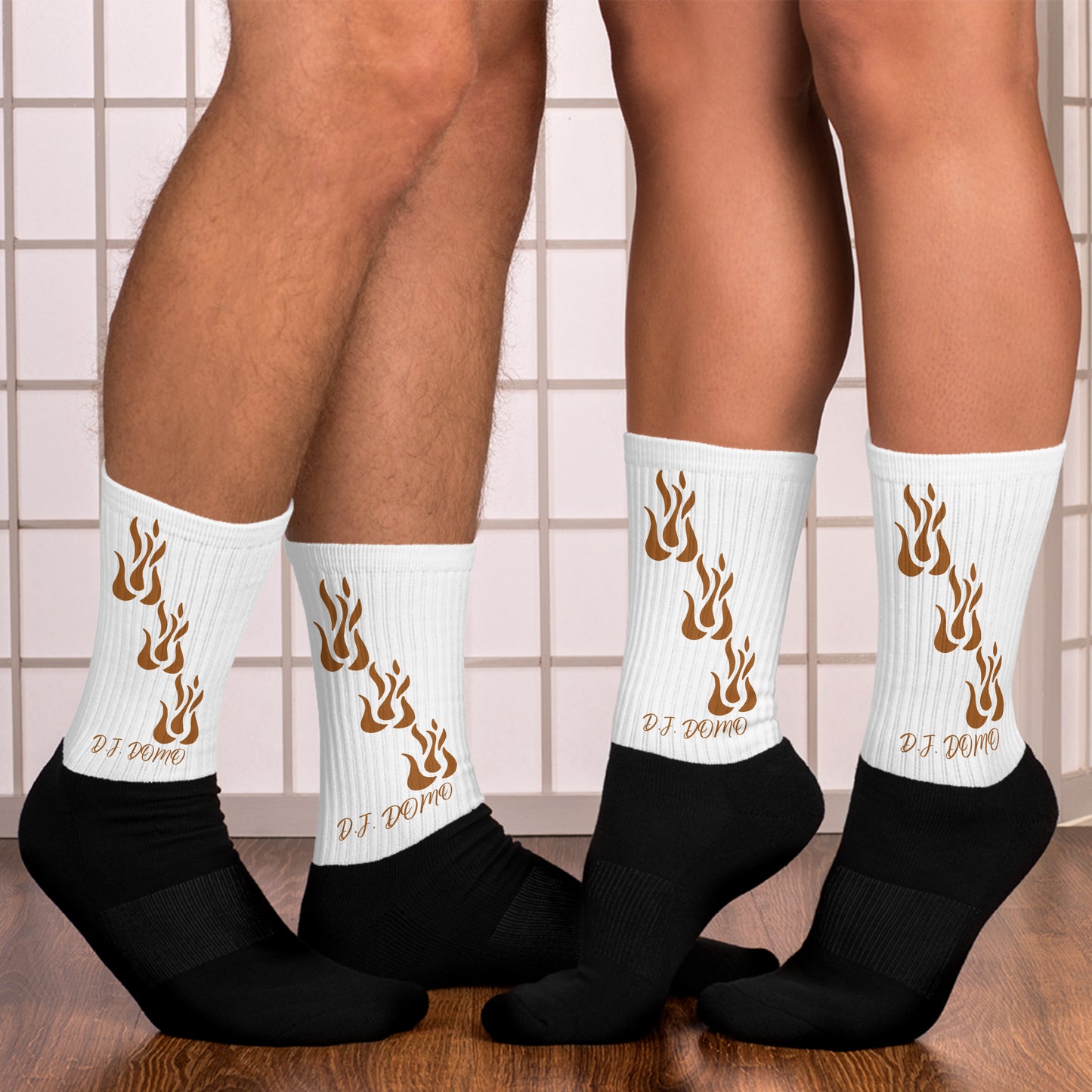 D.J. Domo Fire Socks White/Brown