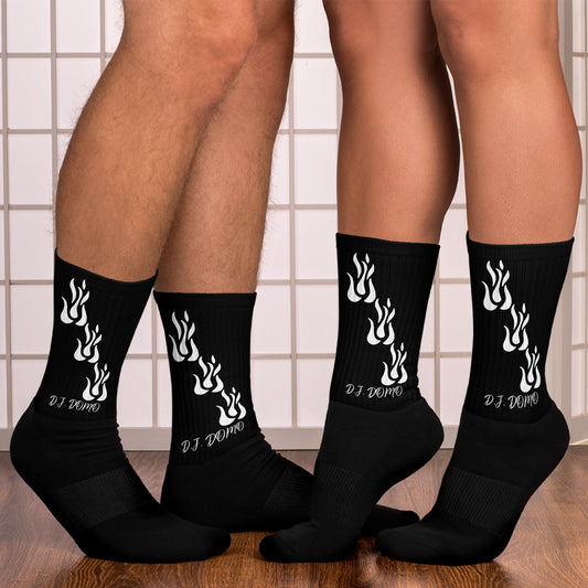 D.J. Domo Fire Socks Black/White