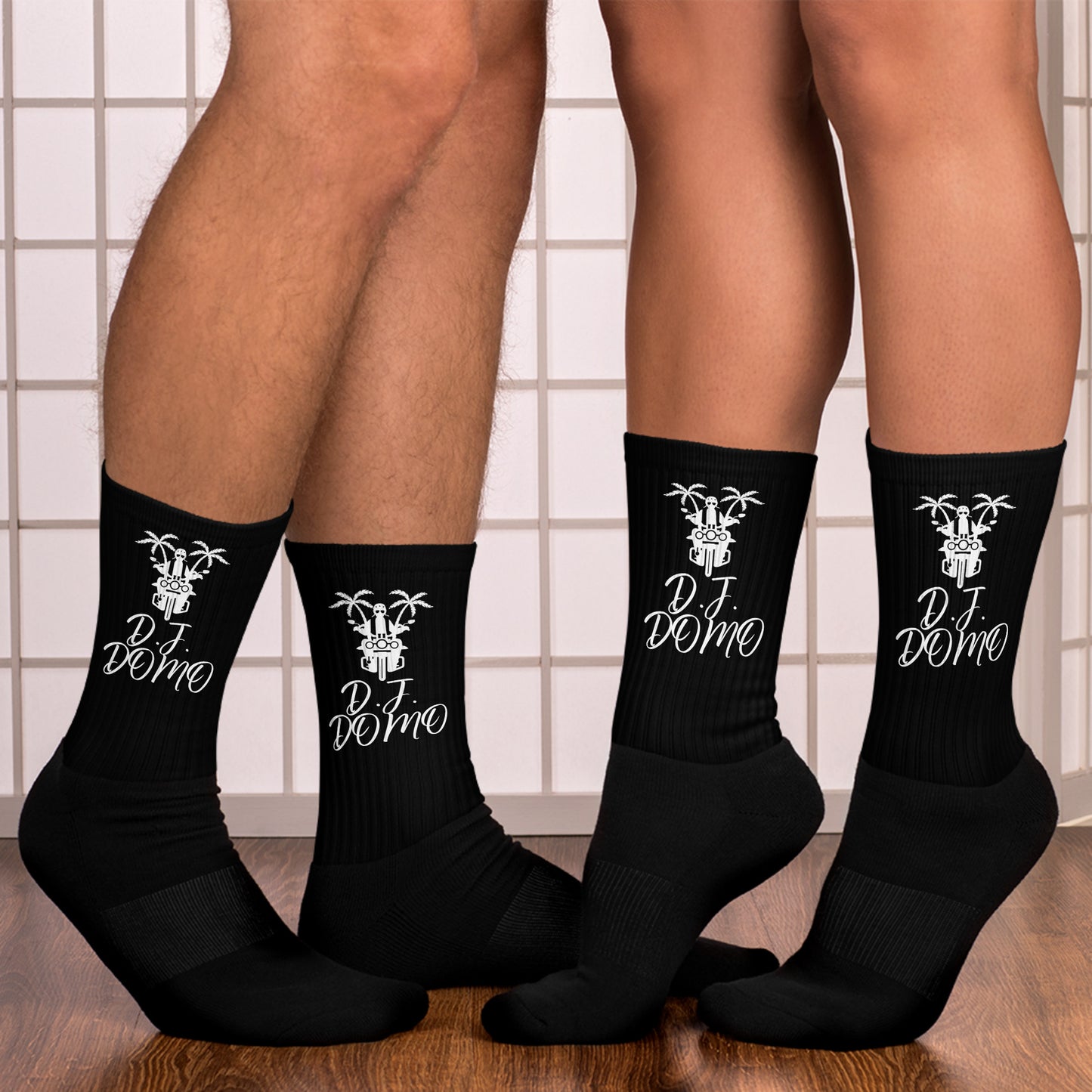 D.J. Domo Biker Socks Black/White