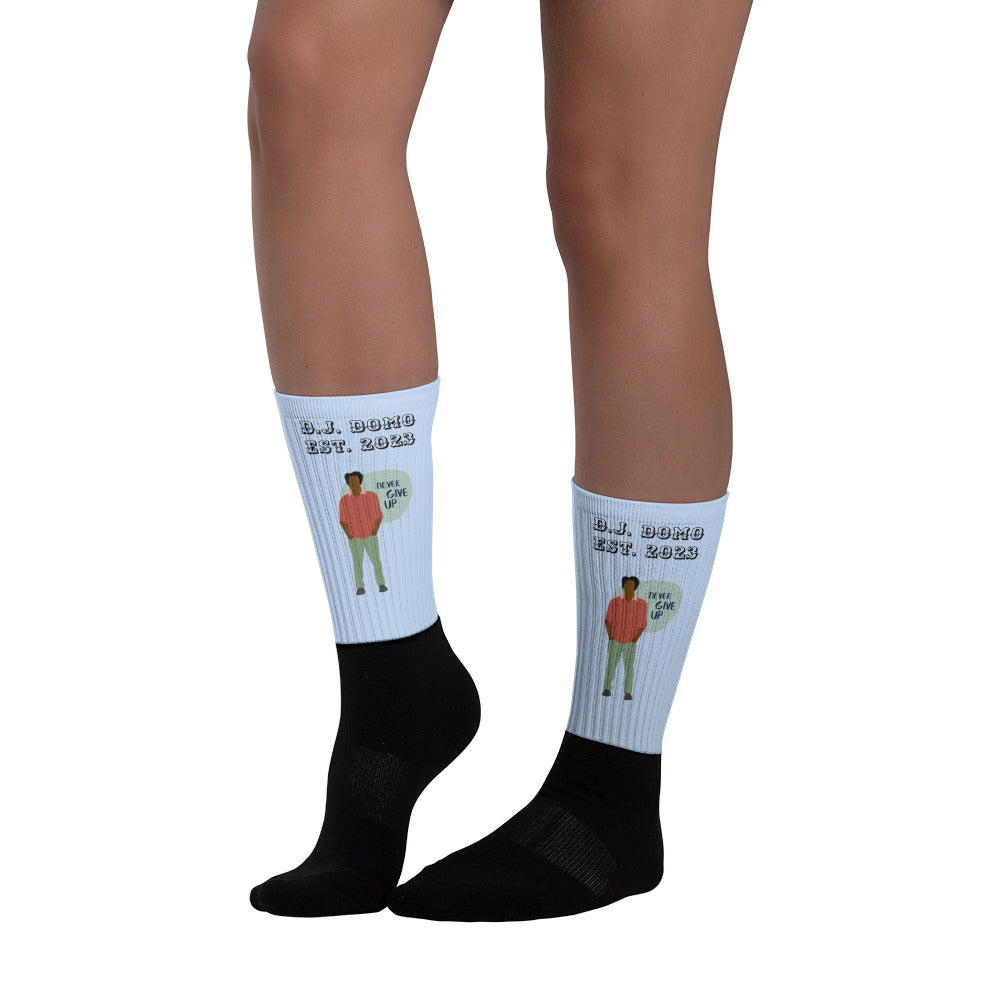 D.J. Domo "Men Never Give Up" Socks