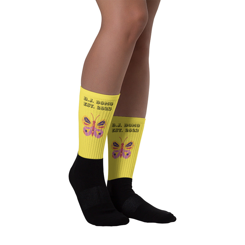 D.J. Domo Butterfly Socks Yellow