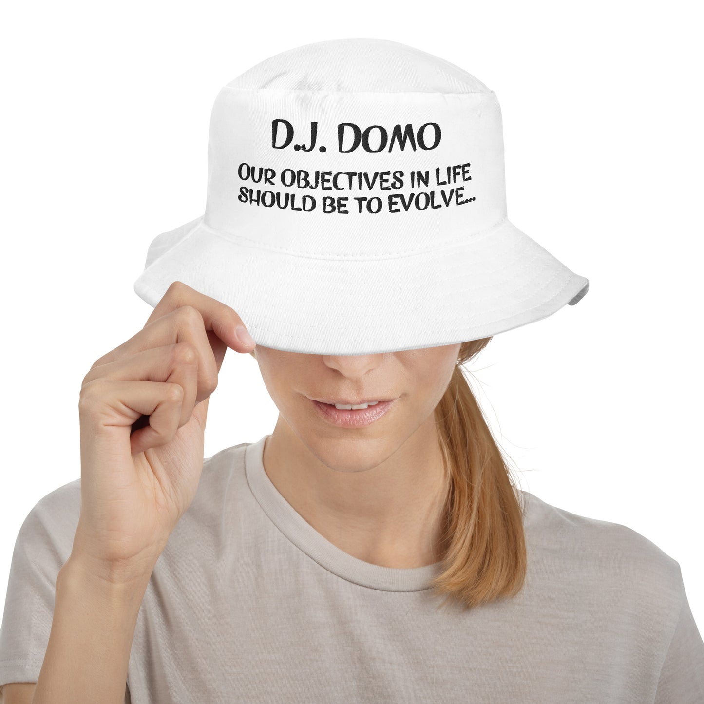 D.J. Domo "OBJECTIVE" Bucket Hat Multi Colors/White