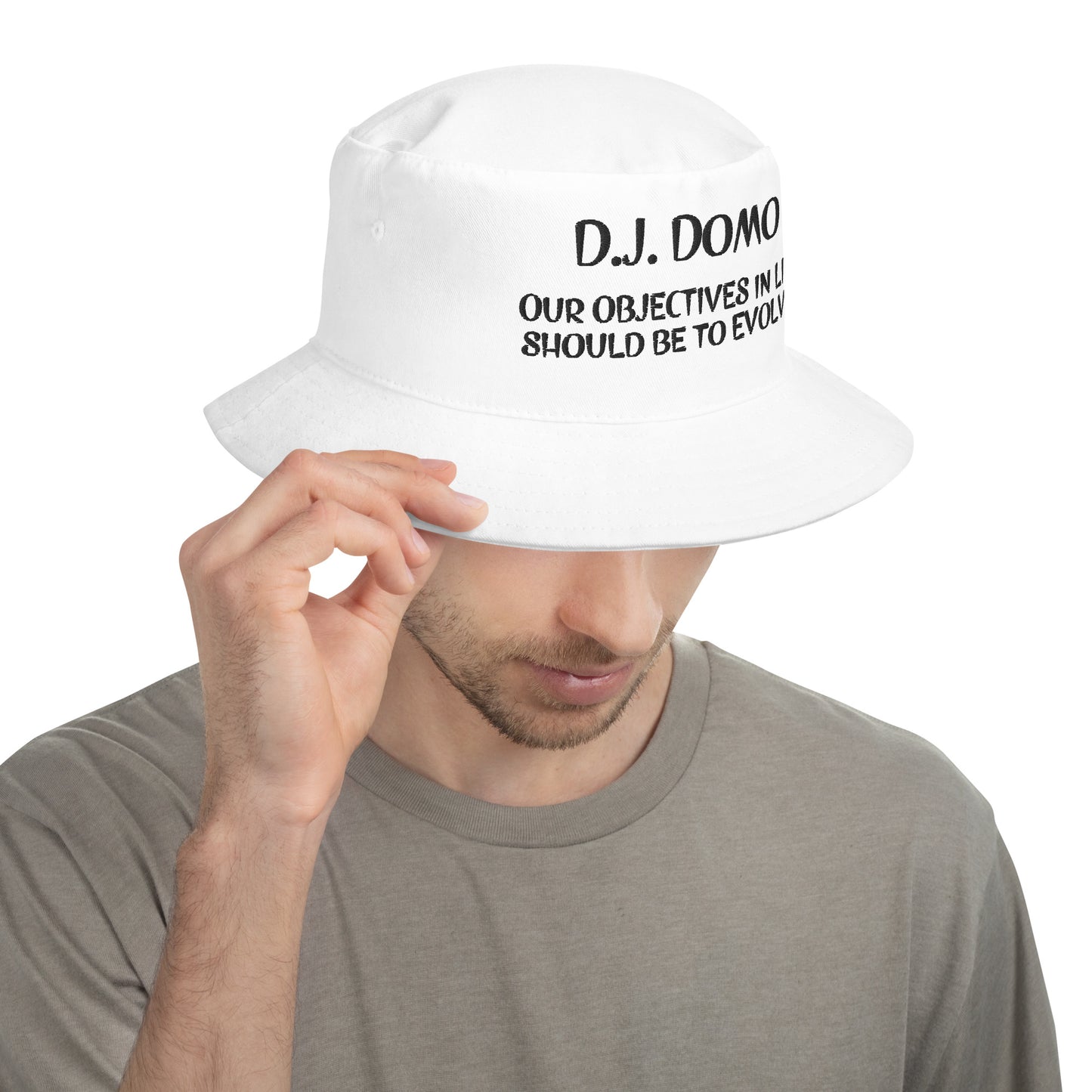 D.J. Domo "OBJECTIVE" Bucket Hat Multi Colors/White