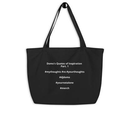 D.J. Domo "Hashtag" Large Tote Bag Black/White