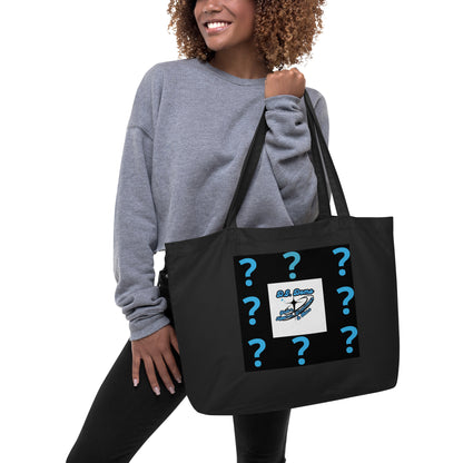 D.J. Domo "Hashtag" Large Tote Bag Black/Light Blue