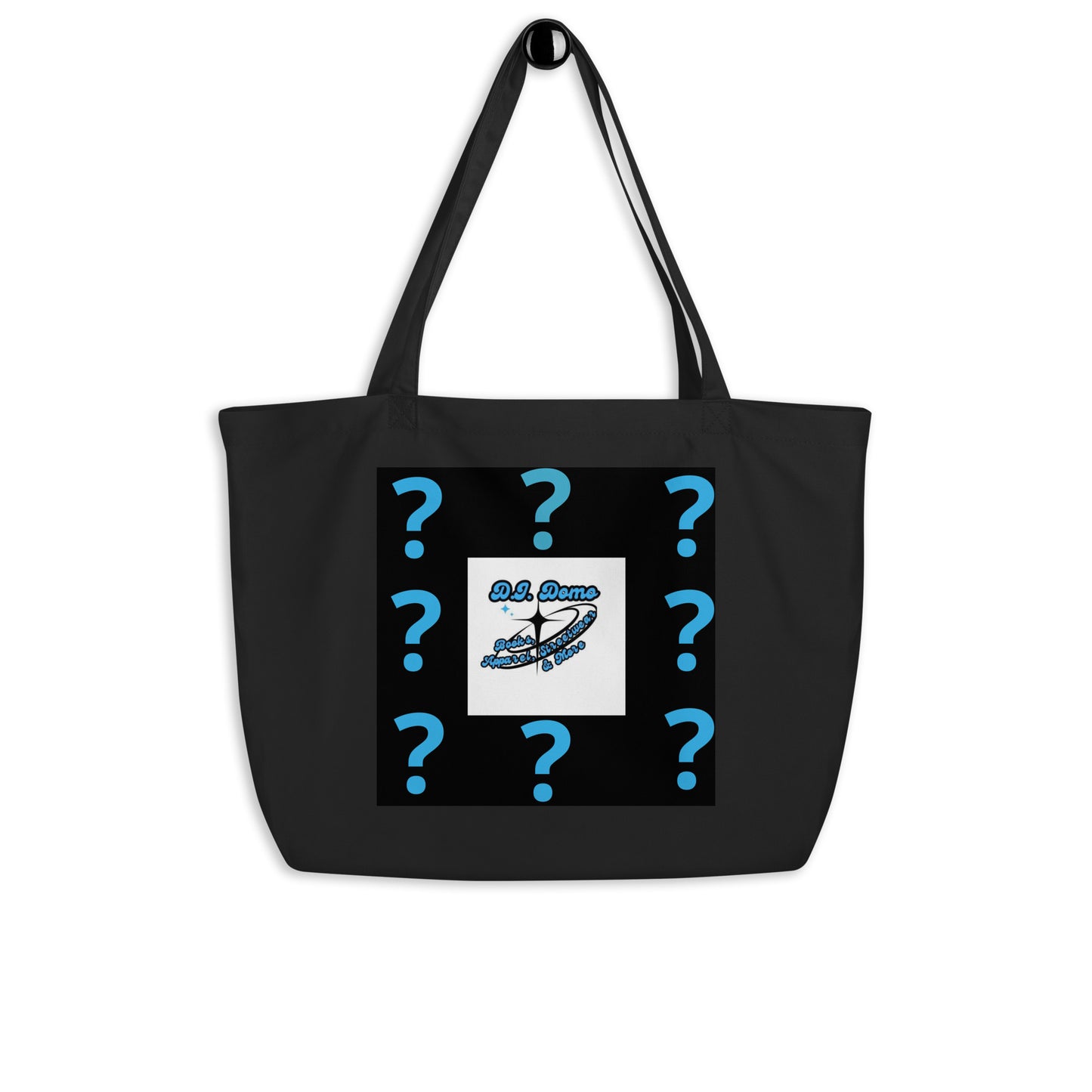 D.J. Domo "Hashtag" Large Tote Bag Black/Light Blue