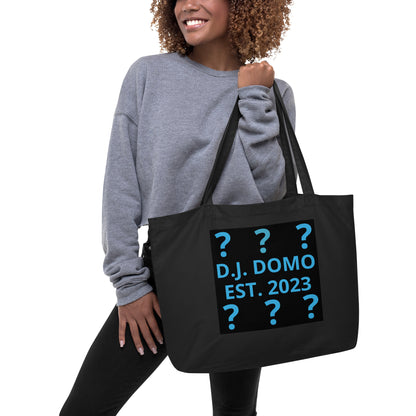 D.J. Domo "Produce Greatness" Large Tote Bag Black/Light Blue