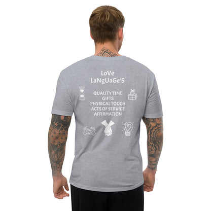 D.J. Domo "Love Language" Men's Short Sleeve T-shirt Multi Color/White