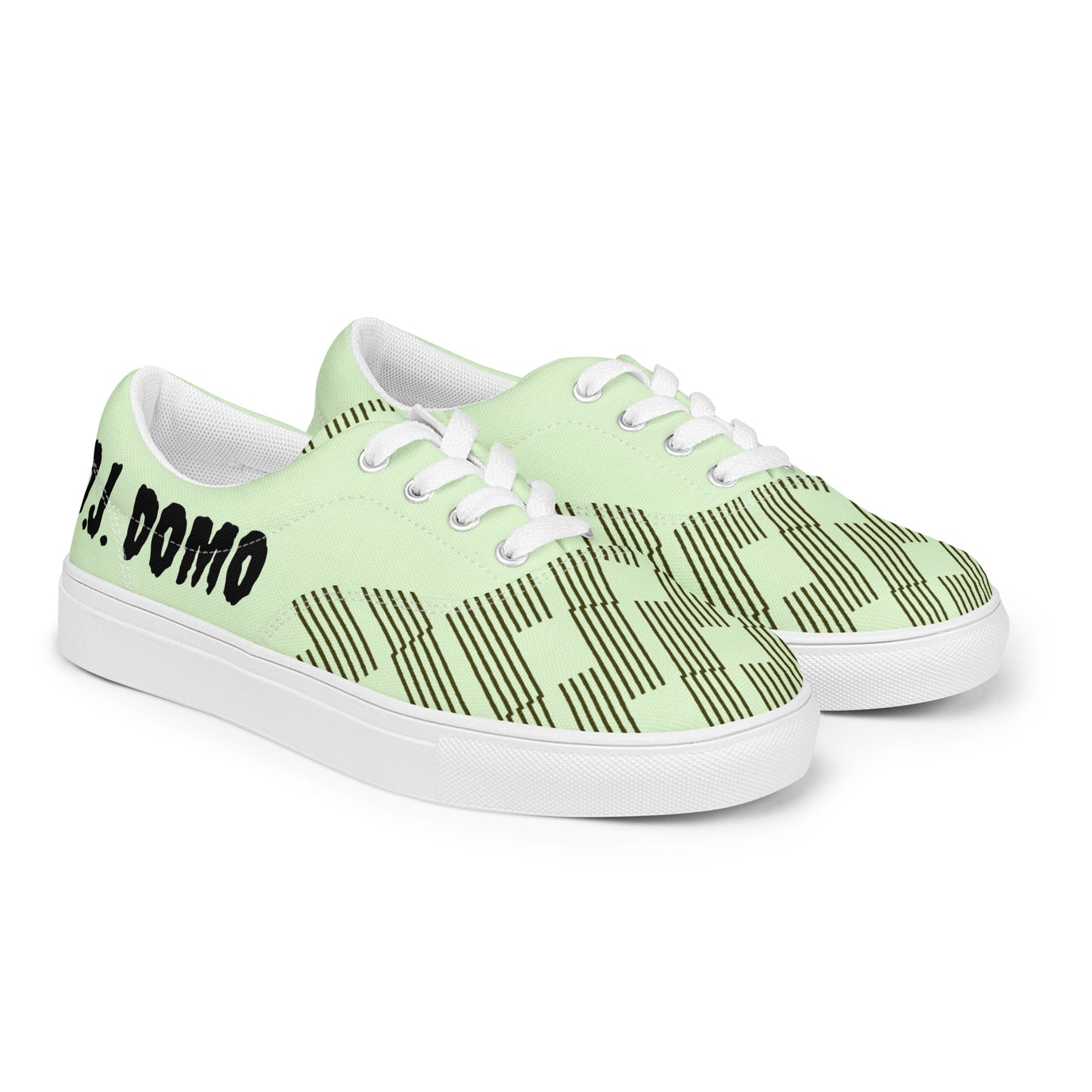 D.J. Domo "In The Zone" Men Lace-Up Canvas Shoes Green